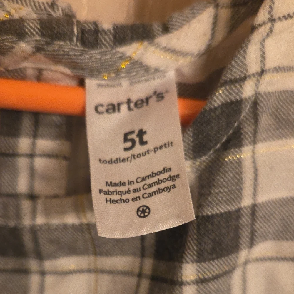 Carter's Black and White‎ Plaid Kids Blouse